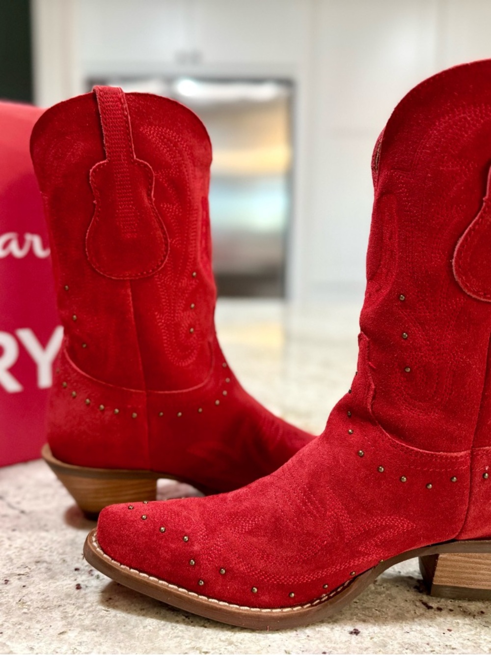 DINGO Hallmark x Opry® Merlot Suede Women's Cowboy Boots NWT - Picture 11 of 16